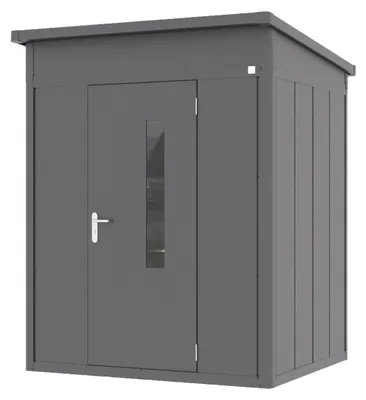 Produktbild von GFP Primeyard Gerätehaus Metall Gartenhaus 180x158x231 cm Geräteschuppen Pultdach anthrazit