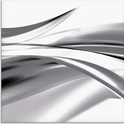 Produktbild von ARTland Glasbild Schöne graue Welle - Abstrakt Größe: 50x50 cm