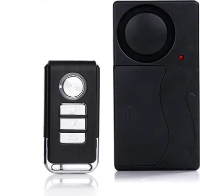 Obrázek produktu pro INF Bezdrátový vibrační alarm s dálkovým ovládáním 110 dB Černá