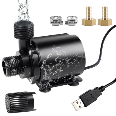 Produktbild von USB-Aquarienpumpe, 500 l/h, 4 W, ultraschallleise Tauchpumpe mit 1,8 m Kabel