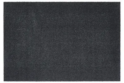 Eingangsmatte aus Baumwolle, 100 x 150 cm, rechteckig, houtskool