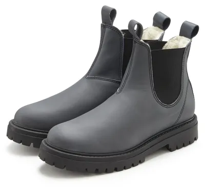Produktbild von Elbsand Stiefelette Stiefel, Boots, Winterstiefel, Chelseaboots, Lederstiefelette anthrazit Größe 38
