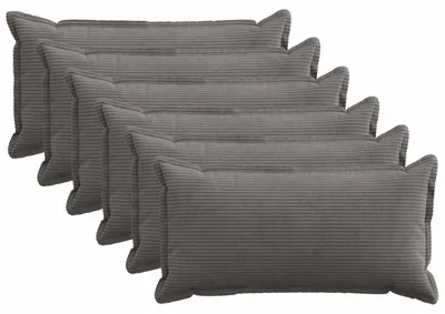Produktbild von vidaXL Kissenbezug 6 stk. HOUTEN Dunkelgrau 40 x 70 cm Cord