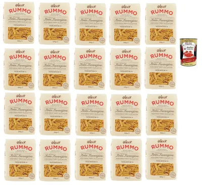 Produktbild von Rummo Pasta Mista n° 74 Pasta Lenta Lavorazione Teigwaren aus Hartweizengrieß Bronze-Zeichnung 20x 500g + Italian Gourmet polpa 400g