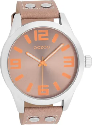 Produktbild von Oozoo Leder Damen Uhr Analog Quarzuhr Armband rosa Timepieces D2UOC1088A