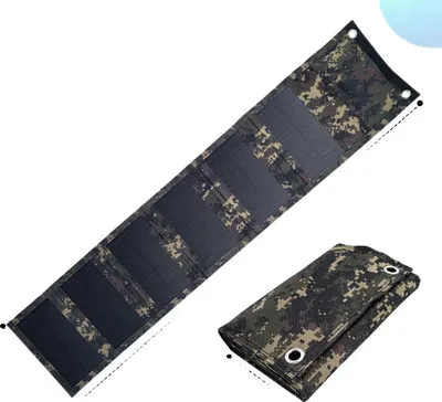 Immagine prodotto di Caricabatterie a pannelli solari, uscita USB, leggero e portatile, 6 pannelli pieghevoli