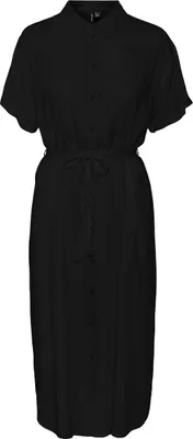 Produktbild von Vero Moda Kleid Kurzarmkleid mit Knopfleiste, Kragen und Bindegürtel