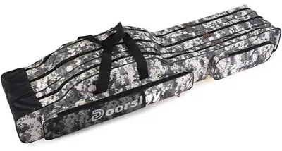 Produktbild von Angeltasche 3-lagig faltbar tragbar 120cm City Camouflage 600D Oxford