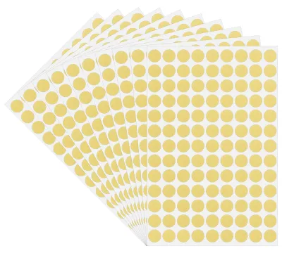 Imagen del producto de Pegatinas redondas doradas, autoadhesivas, de 13 mm de diámetro, 1170 unidades, para oficina y escuela