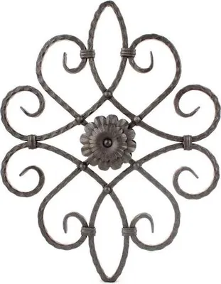Produktbild von LogistSystem - Schmiedeeisen Ornament Eisen geschmiedet 530x430mm - z.B. als Element für Fenstergitter - Geländer - Zaun - Tor - Rosetten - Gitter 13.018