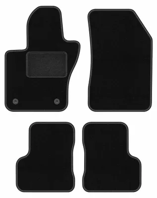 Image de Tapis de sol en moquette pour Jeep Renegade II 2018- (SUV) – jeu 4 pièces, noirs, sur mesure – Wielganizator LUX