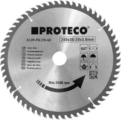 Image de PROTECO lame de scie 160mm*2.2mm*20mm 24 WZ HM 42.09-PK160-24