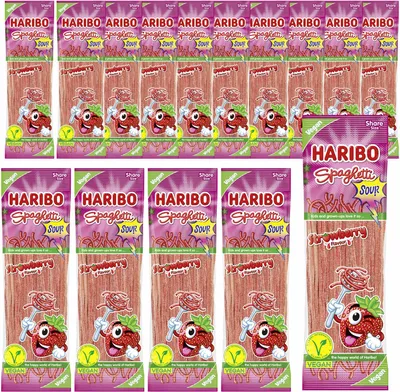 Produktbild von Haribo Spaghetti Erdbeere (15x200g Packung) VPE
