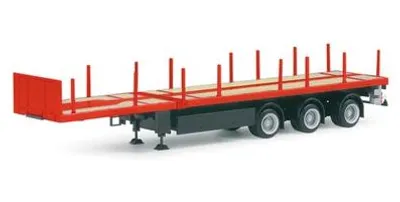 Produktbild von Herpa 076050-002 - 1/87 Nooteboom Teletrailer 3achs, rot - Neu