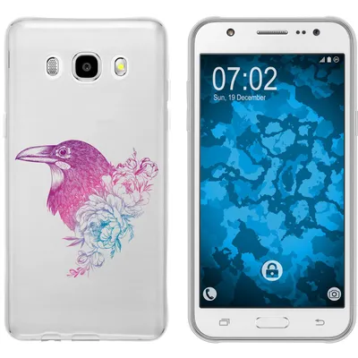 Produktbild von PhoneNatic Case kompatibel mit Samsung Galaxy J5 (2016) J510 Silikon-Hülle Floral Rabe M4-6