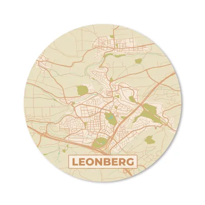 Produktbild von MuchoWow® Mauspad Mousepad Stadtplan - Leonberg - Vintage - Stadtplan 20x20 cm - Mousepads - Maus Mat - Pad - Mausunterlage - Schreibtischmatte