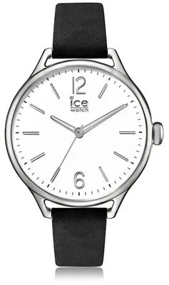 Produktbild von Ice-Watch - Ice Time Black Silver - Schwarz Damenuhr mit Lederarmband - 013053 (Medium)