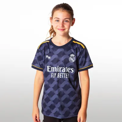 Zdjęcie produktu dla Real Madrid koszulka piłkarska dla dzieci - sezon 2023/2024 - rozmiar 116 do 164 - wyjazdowa koszulka piłkarska