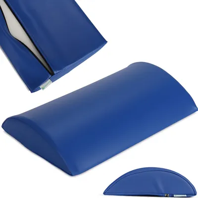 Produktbild von Habys Lenden-Halbrolle, Lagerungsrolle, Nackenkissen, Nackenrolle | für Massage und Therapie, Kniehalbrolle, 40x25x7cm | Weich Marineblau