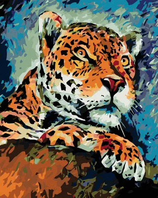 Produktbild von Zuty - Malen nach Zahlen - LAUERNDER GEPARD, 40x50 cm, mit Keilrahmen (bereits gespannt)