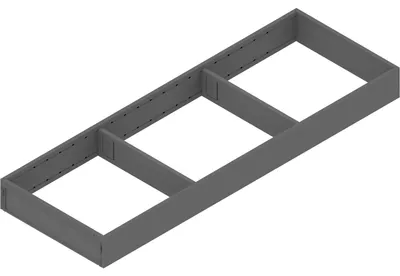 Produktbild von Blum Ambia-Line Schubkastenrahmen breit - 572x200x50mm, Stahl oriongrau matt