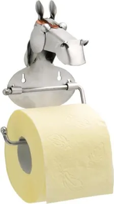 Zdjęcie produktu dla Metalowy uchwyt na papier toaletowy w kształcie konia, wykonany ręcznie