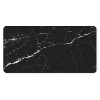 Produktbild von MuchoWow® Mauspad Mousepad Marmor - Schwarz - Marmoroptik - Weiß - Luxus - Stein 60x30 cm - Mousepads - Maus Mat - Pad - Mausunterlage - Nachhaltig