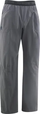 Graue Kletterhose Legacy Pants III von Edelrid; geeignet für Herren; aus leichtem Material.