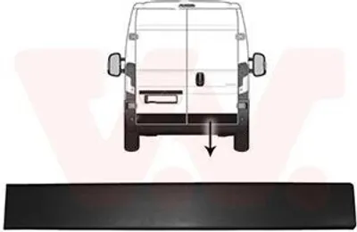 Produktbild von VAN WEZEL Zierleiste für die Tür Hinten Rechts Leiste für FIAT Ducato Kastenwagen (250, 290) 0982432