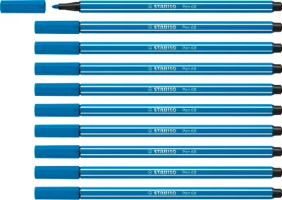 Produktbild von Premium-Filzstift - STABILO Pen 68 - 10er Pack - hellblau