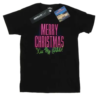 Immagine prodotto di National Lampoon's Christmas Vacation - Maglietta da uomo "Kiss My Ass" BI43967 (XXL) (nero)