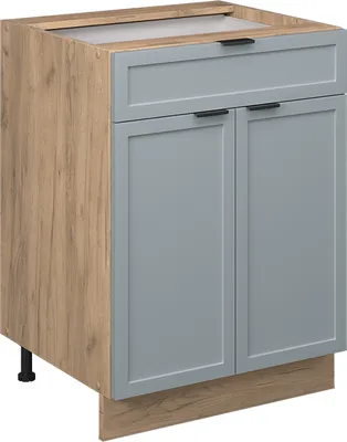 Produktbild von Küchenunterschrank Vicco Fame-Line Hellblau-grau 60 cm mit Schublade, ohne Arbeitsplatte, Model 50768