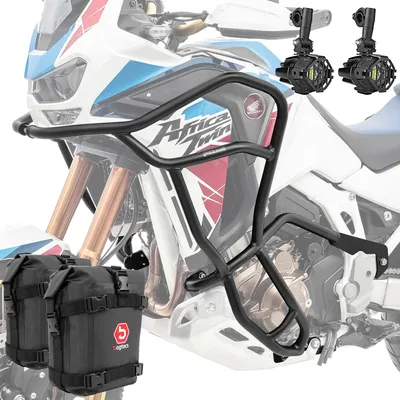 Produktbild von Set Sturzbügel + Scheinwerfer + Tasche für Honda Africa Twin 1100 Adve
