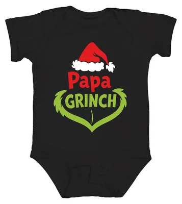Produktbild von Papa Grinch Weihnachten Lustig Weihnachtsgeschenk Vater Geschenk Baby Body, Schwarz, 18/24