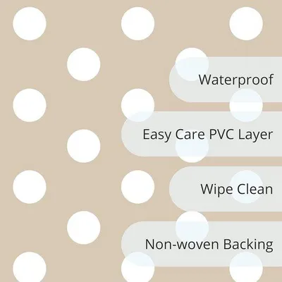 Produktbild von Beige PVC-Tischdecke 140 cm