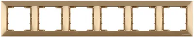 Produktbild von 6-fach Rahmen horizontal Gold Optik – Unterputz IP20 für Innen – CANDELA
