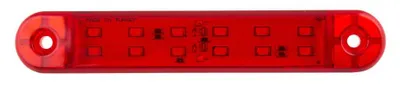 Produktbild von Seitenmarkierungsleuchte 12 LED 12-24V 130mm, in Rot.