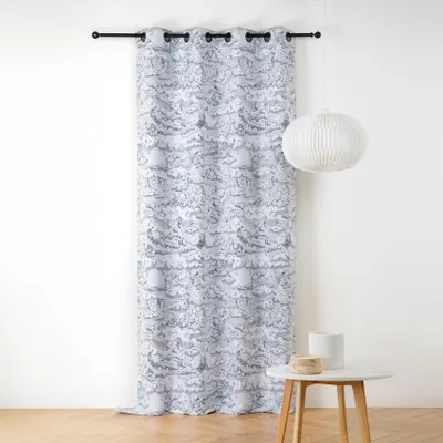 Produktbild von Jacquardvorhang mit Wolkenmuster und Ösen