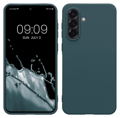 Produktbild von kwmobile Handyhülle für Samsung Galaxy A36 5G Hülle - TPU Case - Kabelloses Laden - Schutzhülle Cover in Dunkler Schiefer