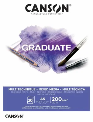 Produktbild von Canson Graduate, Kunstpapier, 200 g/m², 20 Blätter