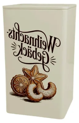 Produktbild von Vintage Gebäckdose für Weihnachtsgebäck 900ml mit Plätzchen