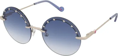 Produktbild von Liu Jo Runde Damen-Sonnenbrille aus Metall LJ3100S mit dekorativen Details