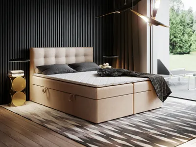 Produktbild von Boxspringbett mit Bettkasten Ewora 160x200 cm Polsterbett, Bettgestell, Doppelbett, Stauraum, Schlafzimmer