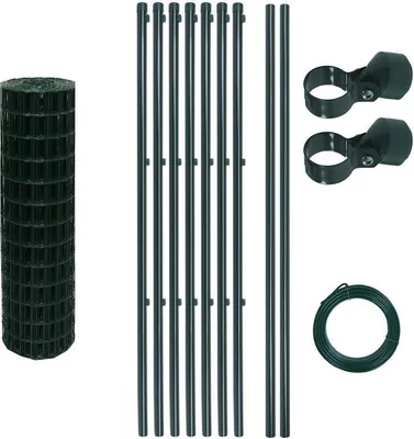 Produktbild von Schweißgitterzaun Komplettset 1,0 x 10m Zaunset Gartenzaun Zaun mit Pfosten Set