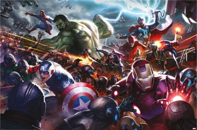Produktbild von Pyramid International Marvel Poster Set Future Fight Heroes Assult 61 x 91 cm (4)