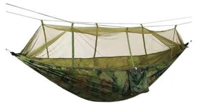Zdjęcie produktu dla Hamak turystyczny Santiago Army 260x140cm siatka