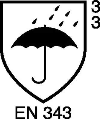 A graphic showing an umbrella with rain, and text indicating a standard.