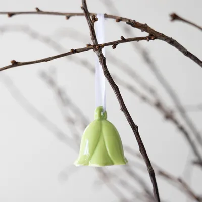 Produktbild von Keramikanhänger Blume Blåklocka - grün