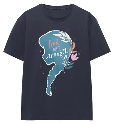 Productafbeelding van Frozen - T-shirt voor dames met de tekst "Find Your Strength" (TV34634) (maat S) (marineblauw)