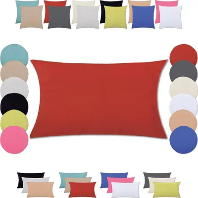 Produktbild von Kissenhülle (Serie Ellen) 30x50cm Zierkissenhülle Dekokissenhülle Dekokissen, Farbe: Rot